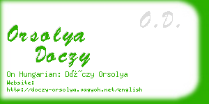orsolya doczy business card